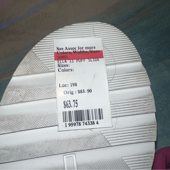 Sorel Ella II Puff Leather Slide Sandals women’s size 7 - Picture 9 of 9